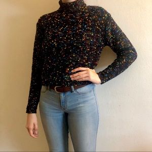 Retro Colorful Turtleneck